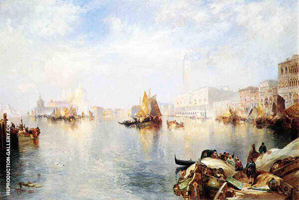 Venetian Grand Canalg by Thomas Moran | Oil Painting Reproduction