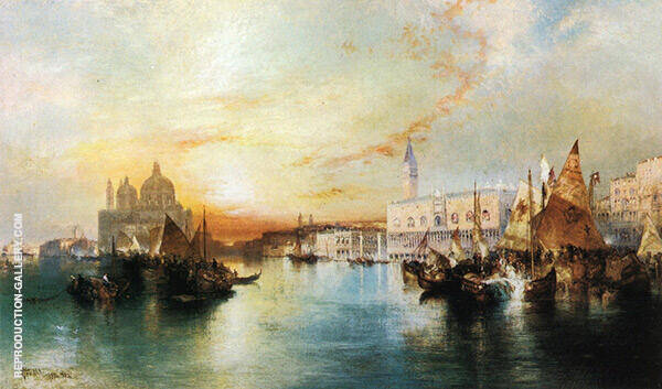 Venice from The Lagoon by Thomas Moran | Oil Painting Reproduction
