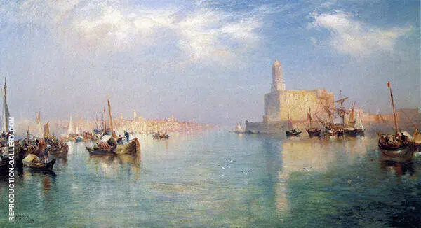 Vera Cruz Harbor By Thomas Moran