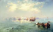 Vera Cruz Harbor Mexico By Thomas Moran