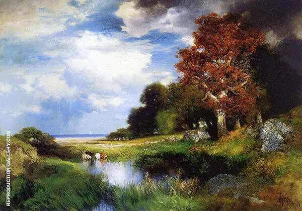 View of East Hampton By Thomas Moran