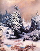 Winter in The Rockies By Thomas Moran