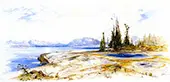 Yellowstone Lake 2 By Thomas Moran
