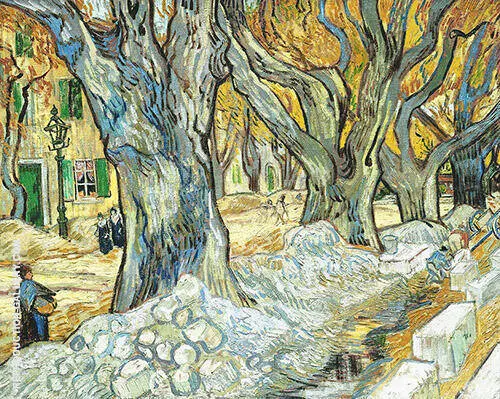The Large Plane Trees, (Road Menders) Saint Remy 1889 By Vincent van Gogh