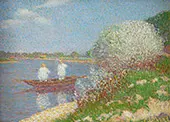 Banks of The Saone for Fishermen By Leon Pourtau