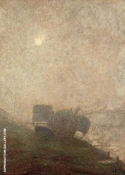 L'Aube Sur La Greve By Leon Pourtau