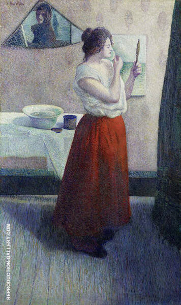 Marie Eulalie at her Toilet by Leon Pourtau | Oil Painting Reproduction