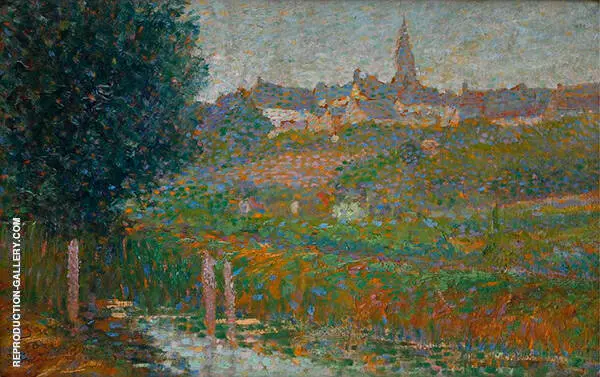 Riverside and Village By Leon Pourtau