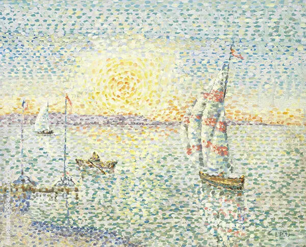 Sunset 1893 By Leon Pourtau