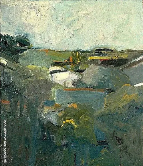 Houses and Hills 1957 By Elmer Bischoff