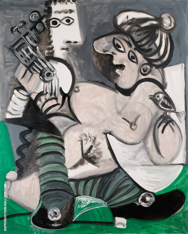 Couple a la Guitare by Pablo Picasso | Oil Painting Reproduction