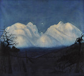 Winter Night in the Mountains 1911 By Harald Sohlberg