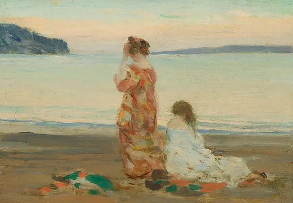 On The Beach of Baie St Paul 1909 By Clarence Cagnon