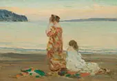 On The Beach of Baie St Paul 1909 By Clarence Cagnon