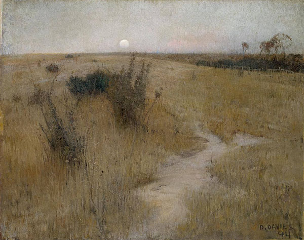 Moonrise 1885 by David Davies | Oil Painting Reproduction
