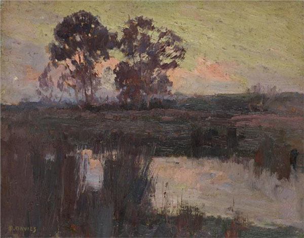 Nocturne Templestowe 1896 by David Davies | Oil Painting Reproduction