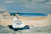 Amaryllis Robichaud as Model for The Shore at Dornoch By Charles Conder