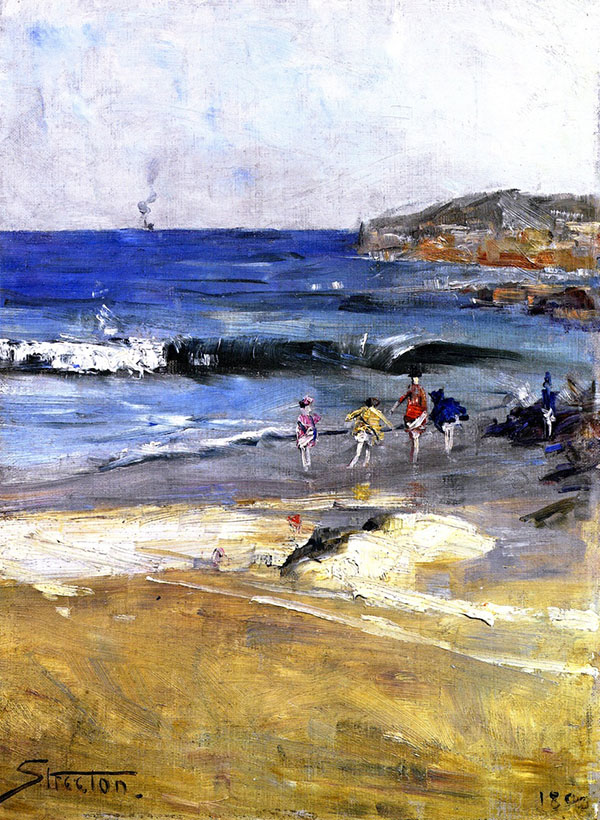 Beach Scene by Arthur Streeton | Oil Painting Reproduction