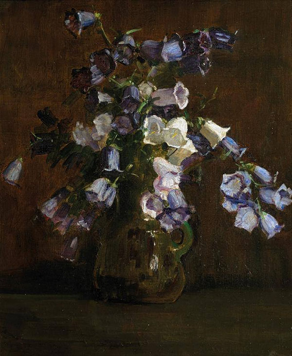 Canterbury Bells Purple and White | Oil Painting Reproduction