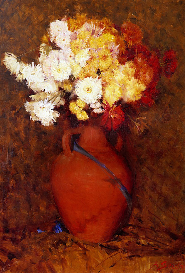 Chrysantheums by Arthur Streeton | Oil Painting Reproduction