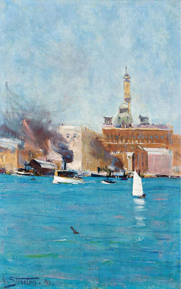 Circular Quay Sydney Harbour 1895 | Oil Painting Reproduction