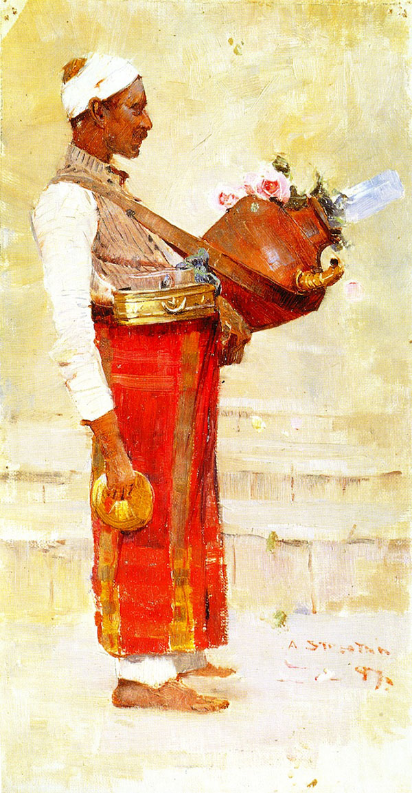Egyptian Drink Vendor by Arthur Streeton | Oil Painting Reproduction