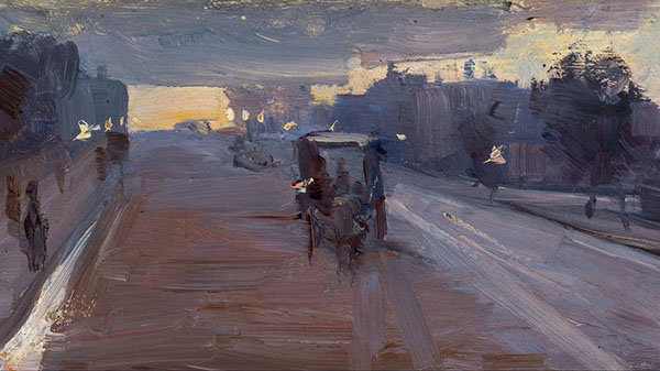 Hoddle Street 10pm 1889 by Arthur Streeton | Oil Painting Reproduction