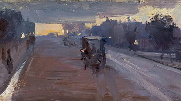 Hoddle Street 10pm 1889 By Arthur Streeton