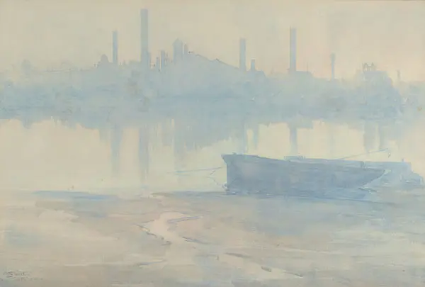 Morning Mist on The Thames c1906 By Arthur Streeton