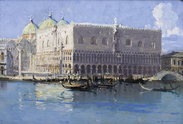 The Doges Palace by Arthur Streeton | Oil Painting Reproduction