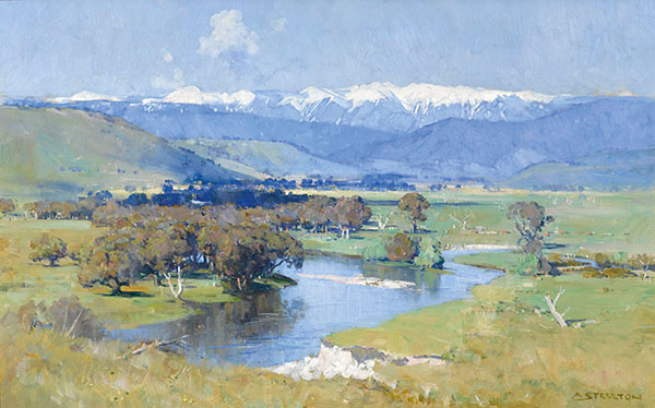 The Murray and The Mountain by Arthur Streeton | Oil Painting Reproduction