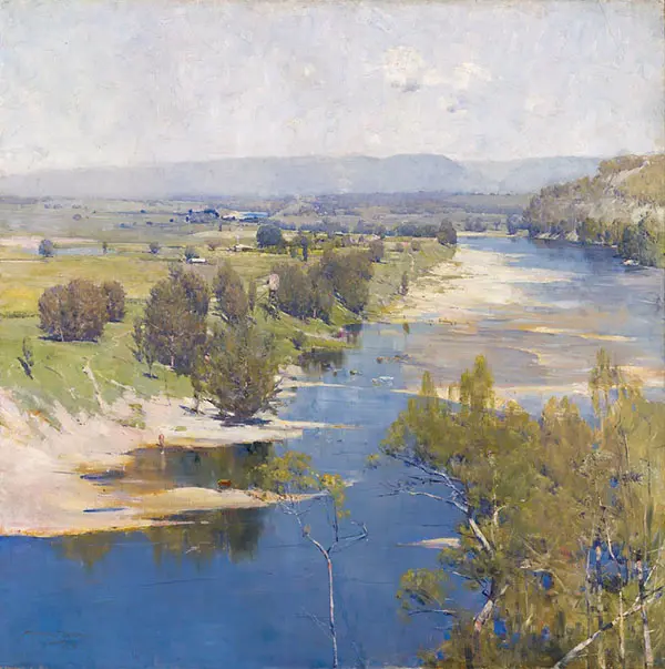 The Purple Moon's Transparent Might By Arthur Streeton