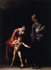Madonna and Child with St. Anne c1605 By Caravaggio