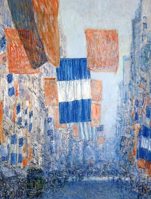 Avenue of the Allies, 1918 By Childe Hassam