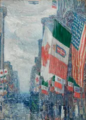Italian Day, May 1918 By Childe Hassam