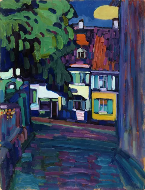 Murnau Houses in the Obermarkt 1908 By Wassily Kandinsky