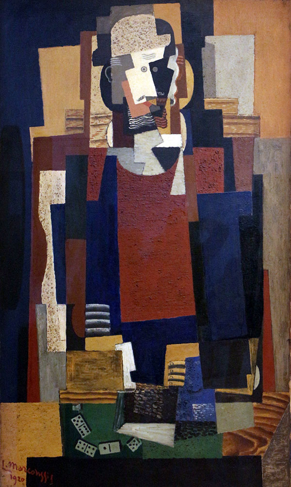l'Habitue 1920 by Louis Marcoussis | Oil Painting Reproduction