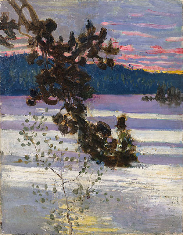 A Lake View c1905 by Akseli Gallen Kallela | Oil Painting Reproduction