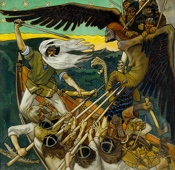 Defence of The Sampo by Akseli Gallen Kallela | Oil Painting Reproduction
