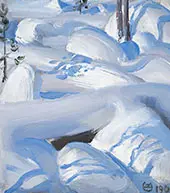 Snow Covered Rocks By Akseli Gallen Kallela