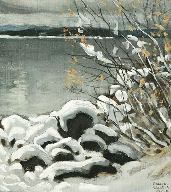 Snowy Landscape by Akseli Gallen Kallela | Oil Painting Reproduction