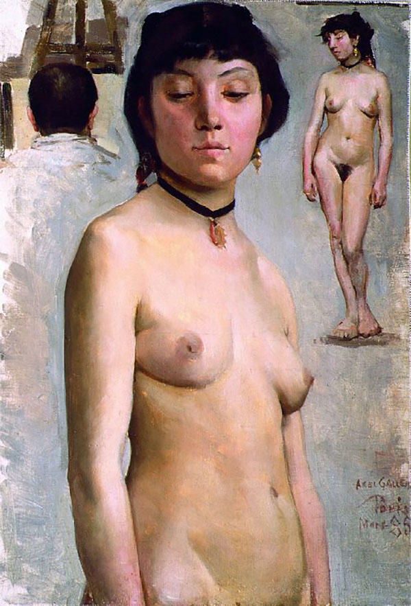Study of a Nude by Akseli Gallen Kallela | Oil Painting Reproduction
