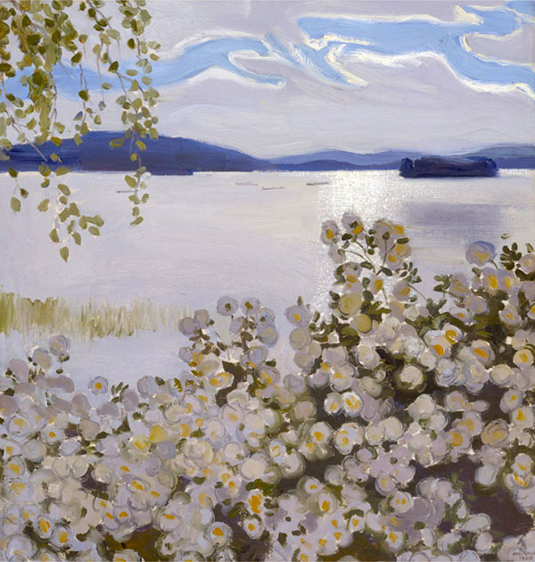 White Roses 1906 by Akseli Gallen Kallela | Oil Painting Reproduction