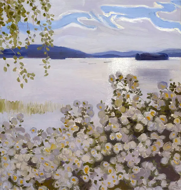 White Roses 1906 By Akseli Gallen Kallela