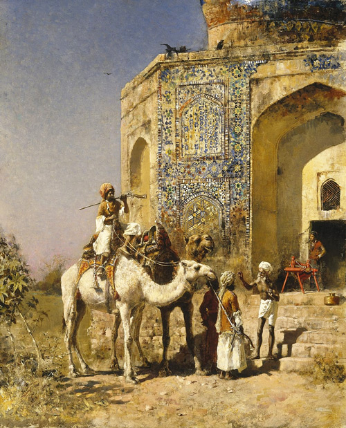 The Blue Tiles Mosque outside Delhi c1885 | Oil Painting Reproduction
