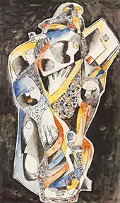 Blue Yellow Composition 1930 By Bela Kadar