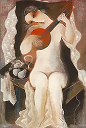 Girl with Guitar 1935 By Bela Kadar