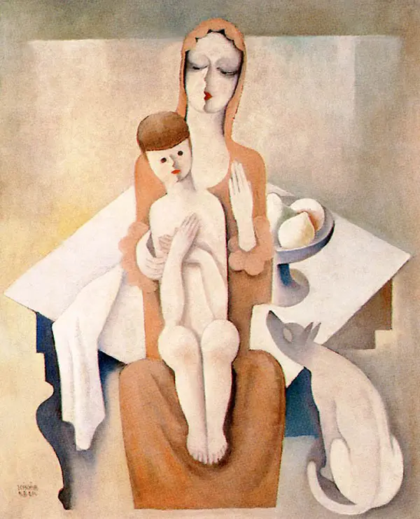 Mother with Child 1930 By Bela Kadar