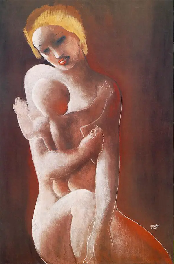 Mother with Child 1936 By Bela Kadar