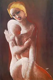 Mother with Child 1936 By Bela Kadar
